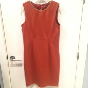 Deep orange Elie Tahari Sheath Dress